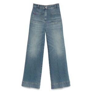 Victoria Beckham Blue Denim - Wide-Leg Jeans Women